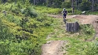 Hafjell bikepark downhill  epic crash  season opening [upl. by Narik831]