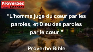 Proverbe Bible  Lhomme juge du cœur par les paroles et Dieu des paroles par le cœur [upl. by Assetan993]