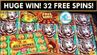 ★UNBELIEVABLE WIN★💰 BONUSES IN BONUS 🐯 32 SPINS OF AMAZINGNESS MIGHTY CASH SLOT MACHINE HUGE WIN [upl. by Sinylg]