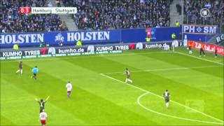 Paolo Guerrero´s brutales Foul an Sven Ulreich Rote Karte 03032012 [upl. by Imalda]