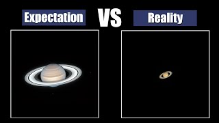 Planets through a telescope Expectation and Reality [upl. by Idnod]