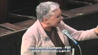 Deputada Cidinha Campos critica atitude do dep Marcelo Freixo  Parte 2 [upl. by Einahets431]