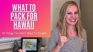 🌺Top 10 THINGS to Pack for Hawaii🌺What to pack for Hawaii Packing Essentials List Hawaii Must Have [upl. by Vivian]