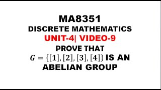 PROVE THAT Z50 IS A MULTIPLICATIVE GROUP  Discrete Mathematics  UNIT4 VIDEO9 [upl. by Willin886]