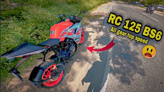 KTM RC 125 BS6 All gear top speed test [upl. by Ohploda535]