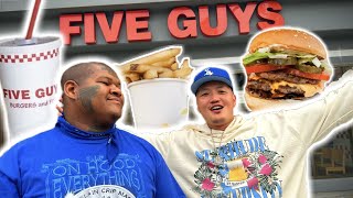 C Mac Tries 5 Guys For The First Time MUST WATCH 😂 [upl. by Ellehcrad126]