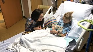 Bayley meets an adorable fan at the Florida Hospital for Children [upl. by Crow]