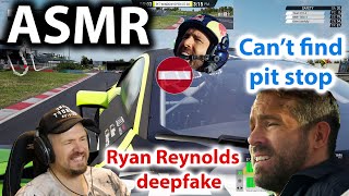 Assetto Corsa Competizione 9 81 bots Ryan Reynolds deepfake ASMR driving engine sounds Porsche car [upl. by Emanuela]