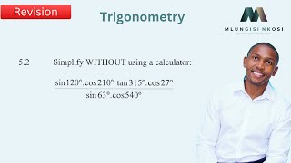 Simplify Trig Expressions  Reduction formulae and special angles  Trigonometry [upl. by Eenel95]