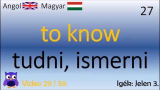 2959 Igék Jelen 3 Magyar  Angol SzavakAngol kiejtés és kifejezés [upl. by Natsirc]