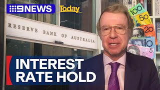 RBA decides to keep interest rate on hold  9 News Australia [upl. by Hujsak]