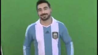 El Pocho Lavezzi grabando para la Copa América [upl. by Irisa]