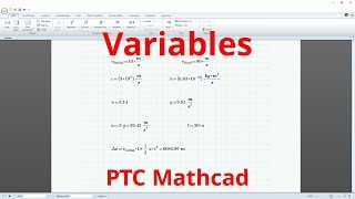 Mathcad Prime  Variables [upl. by Gilleod713]