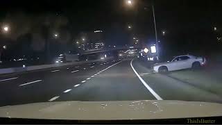 Suspect flees from a traffic stop and does burn outs on I 24 crashes into Nashville officer [upl. by Ecirtnahc]