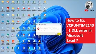 HOW TO FIX EXCELEXE VCRUNTIME1401DLL ERROR  How to solved vcruntime1401dll error in excel [upl. by Cr]