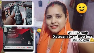 Airtel Xstream Tv Set Top Box Unboxing 🤗👍🏼Akanksha [upl. by Halima]