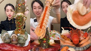 Yummy 144 Eat Lobster🦞🦞Oyster 🦪🦪 seafood 🦐 🦐  mukbang seafood yummyfood [upl. by Ainekahs]