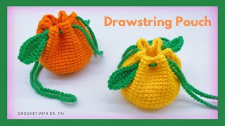 【EP128】 TRY IT Easy Crochet Fruit Pouch  Drawstring Pouch  DIY [upl. by Brittan898]