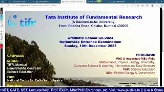 TIFR GS 2024 Application Started for PhD amp Int PhD Eligibility Fee Campuses Course [upl. by Revorg]