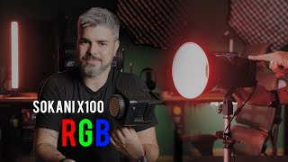 SOKANI X100RGB  luz boa barata potente e colorida  Review do LED [upl. by Aihtiekal877]