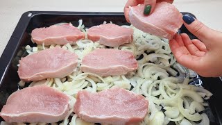 Das Fleisch auf die Zwiebel legen um zu bekommen leckeres Abendessen in 10 Minuten 540 [upl. by Priestley]