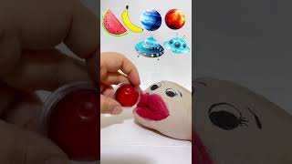 Planets amp Flying saucers 😱 asmr mukbang gummy childhood satisfying fish [upl. by Ylrad]