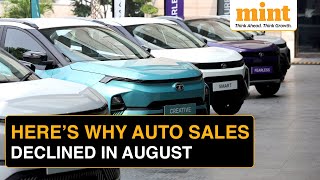 Auto Sales August 2024 Why Vehicle Sales Have Been Declining For Two Months  Maruti Tata Motors [upl. by Lahsram]