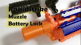 Nerf Rapidstrike  Muzzle as Battery case lock [upl. by Akimyt]