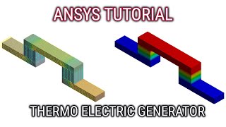 ANSYS Thermoelectric Generator TEG Tutorial  Thermal Electric Analysis in ANSYS Workbench  TEG [upl. by Anitsirt338]