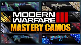 Modern Warfare 3 All Mastery Camos Leveling and Progression Explained [upl. by Eellac]