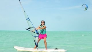 How to Windsurf  My First Time Windsurfing  Beginner Lesson in Turks and Caicos Islands [upl. by Craddock345]