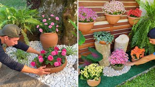 JARDIM COM FLORES 3 Ideias para decorar seu espaço🌱🌸🌿🌼 [upl. by Ocsecnarf]