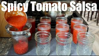 Canning Fiery Tomato Salsa aka Hot Sauce 🌶️ 🌶️ 🌶️ homesteading garden canning [upl. by Rhyner]