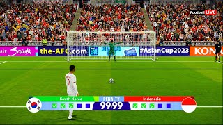 KOREA VS INDONESIA  Penalty Shootout  ASIA 2024  PES GAMEPLAY [upl. by Yuria]