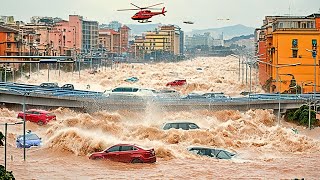 Mass Evacuation in Spain City washed away after severe flooding in Valencia bridge collapsed [upl. by Tammany]