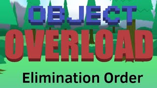 Object Overload Recamp Elimination Order [upl. by Aieka]