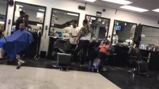 Barbershop fight knockout [upl. by Acinod]