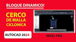 BLOQUE DINAMICO MALLA CICLONICA Y ALAMBRE DE PUAS AUTOCAD [upl. by Alohs628]