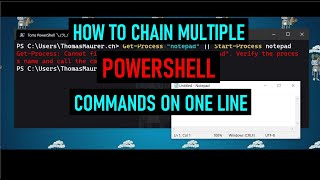 How to chain multiple PowerShell commands on one line 💻 [upl. by Ycnaffit854]