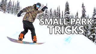 Small Snowboard Trick Session in the Terrain Park [upl. by Aicenek]