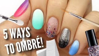 5 Ways To Get Ombre  Gradient Nails [upl. by Cristabel]