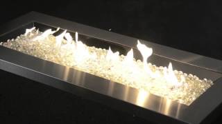 Outdoor Great Room Key Largo Linear Fire Pit With Stainless Steel Top and PropaneNatural Gas Burner [upl. by Pappano]