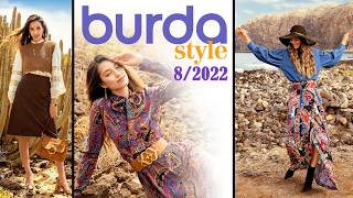 Burda 82022 Most Liked Gorgeous Patterns BURDA 8 2022 Technical Drawings [upl. by Verney666]