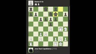 Capablanca Vs Steiner chess games puzzle chesscom pubg magnus motivation shorts trending [upl. by Rubma28]