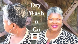 One Product Wash N Go featuring Aunt Jackies  SHORT NATURAL HAIR  4B Hair  Gray Hair [upl. by Atterual]