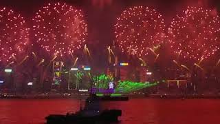 Hong Kong New Year fireworks 2024 香港 煙花匯演 [upl. by Judah]