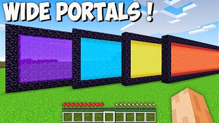 Which WIDEST SECRET PORTAL is BETTER in Minecraft I found THE LONGEST RARE PORTAL [upl. by Lytsyrk]