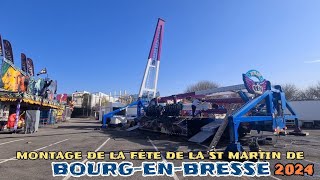 Le montage de la fête foraine de BourgenBresse 2024 [upl. by Eeima721]