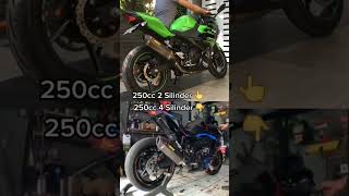 250cc 2 Cylinder vs 250 4 Cylinder Bike Exhaust shorts superbike bike [upl. by Threlkeld171]