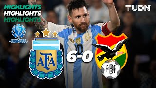 HIGHLIGHTS  Argentina 60 Bolivia  CONMEBOLEliminatoria 2024 [upl. by Noirb]